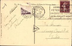 VINTAGE POSTCARD Solesmes Saint Pierre Abbey