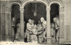 VINTAGE POSTCARD Abbey of Interior Solesmes of the Vault ND Beautiful Pamoison