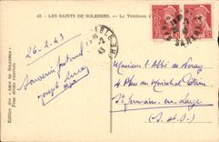 VINTAGE POSTCARD Solesmes saints the tomb