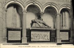 VINTAGE POSTCARD Solesmes southern Transept abbey Vault Renaissance