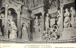 VINTAGE POSTCARD Solesmes the Saints Notre Dame Abbey beautiful crowning