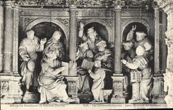 VINTAGE POSTCARD Solesmes Abbey of the Jesus Benedictines in the middle of the doctors