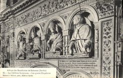 VINTAGE POSTCARD Solesmes Abbey of the Benedictines four chapelins