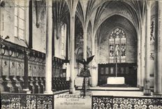 VINTAGE POSTCARD Solesmes chorus of L abbey