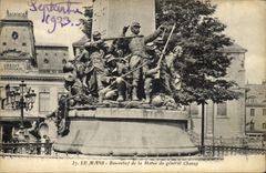 CPA Le Mans Bas relief de la statue du General Chanzy Militaria 