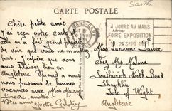 VINTAGE POSTCARD Mans Cathedral Bridge in X and tunnel