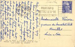 VINTAGE POSTCARD Mans L Huisne has Pontlieue Vestiges of the old bridge