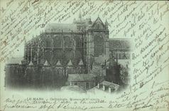 VINTAGE POSTCARD Mans Cathedral Rosette