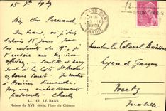 VINTAGE POSTCARD Mans House of the 15th Place of the castle