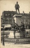 CPA Le Mans La Place de la Republique et la statue de Chanzy Militaria