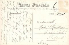 VINTAGE POSTCARD Mans Places Jacobins and Theater Tram