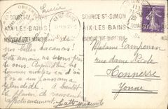 POSTAL de la VENDIMIA el montaje de Revard en Aix les Bains L observatorio y la cornisa