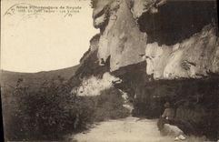 VINTAGE POSTCARD small Saleve vaults