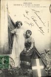 VINTAGE POSTCARD Meeting of Savoy in France Folklore 1860 1910