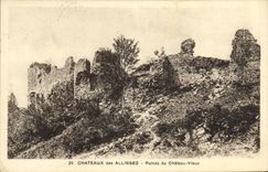 VINTAGE POSTCARD Castles of Allinges Ruins of the Old Castle