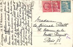 VINTAGE POSTCARD Myans Sanctuary of ND of Myans underground Vault