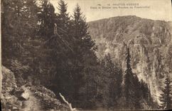 VINTAGE POSTCARD the High Vosges In the Path of the Rocks of Frankenthal