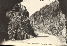 VINTAGE POSTCARD Schlucht Left the Tunnel