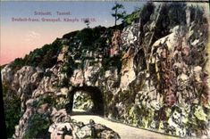 CPA Schlucht Tunnel Deutsch Franz Grenzab Kampfe