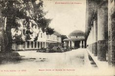 VINTAGE POSTCARD Contrexeville Large Hotel and Source Of the House