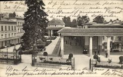 VINTAGE POSTCARD Contrexeville Entered of L establishment and the park