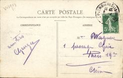 POSTAL Plombieres Pedro de la VENDIMIA de Carrode o piedra de la bruja