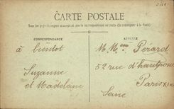 POSTAL Saint Eloi de la VENDIMIA el ataque frontal del castillo en el jardin