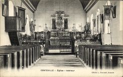 POSTAL Conteville L interior de la VENDIMIA de la iglesia