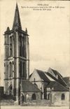 VINTAGE POSTCARD Creil Odd Church of Construction of 12th and 13th Bell tower