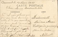 VINTAGE POSTCARD Creil Odd Church of Construction of 12th and 13th Bell tower