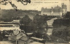 El panorama de Pierrefonds de la POSTAL de la VENDIMIA tomado de la mujer muda parquea