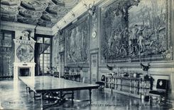 Castillo de la POSTAL de la VENDIMIA de la galeria de Chantilly del comedor de los machos