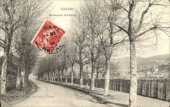 VINTAGE POSTCARD Winnowing machine Garibaldi Boulevard