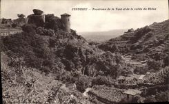 VINTAGE POSTCARD Condrieu Panorama of the Tower and the Valley of the Rhone