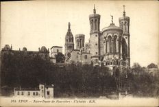 VINTAGE POSTCARD Lyon Notre Dame De Fourviere L Apse