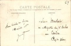 VINTAGE POSTCARD Lyon Bridge D Ainay and Healthy Quartier