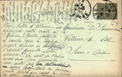 VINTAGE POSTCARD Lyon Panoramic View Taken of the Slope of Just Saint