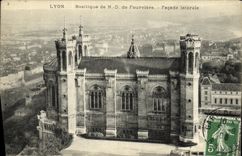 VINTAGE POSTCARD Lyon Basilica of Fourviere Side wall