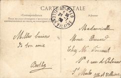 VINTAGE POSTCARD Pontorson View Taken Of the Bell tower