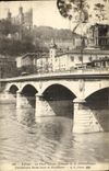 VINTAGE POSTCARD Lyon the bridge Tilsitt Avenue of the library Cathedral Saint Jean and Fourviere