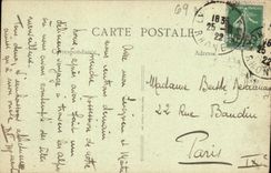 VINTAGE POSTCARD Lyon the bridge Tilsitt Avenue of the library Cathedral Saint Jean and Fourviere