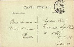 VINTAGE POSTCARD Lyon Pont Wilson inaugurates on July 14th  1918