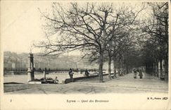 VINTAGE POSTCARD Lyon Quay of Brotteaux