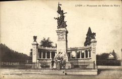 VINTAGE POSTCARD Lyon Monument of the Children of Rhore