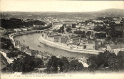 VINTAGE POSTCARD Lyon Seen on the Saone taken of the Gay Restaurant