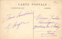 VINTAGE POSTCARD Lyon Places Bellecour Statue of Louis XlV