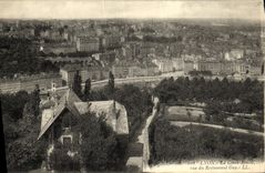 VINTAGE POSTCARD Lyon the Russet red Cross seen of the Gay Restaurant