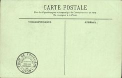 VINTAGE POSTCARD Lyon the Russet red Cross seen of the Gay Restaurant