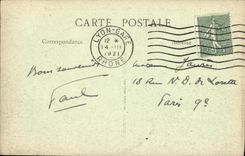 VINTAGE POSTCARD Lyon the monument of the children of the Rhone the bridge of the Loop and the slope of clear Saint