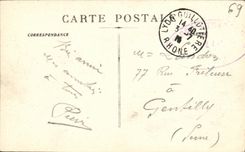 VINTAGE POSTCARD Lyon the Bridge of the Law courts and Fourviere